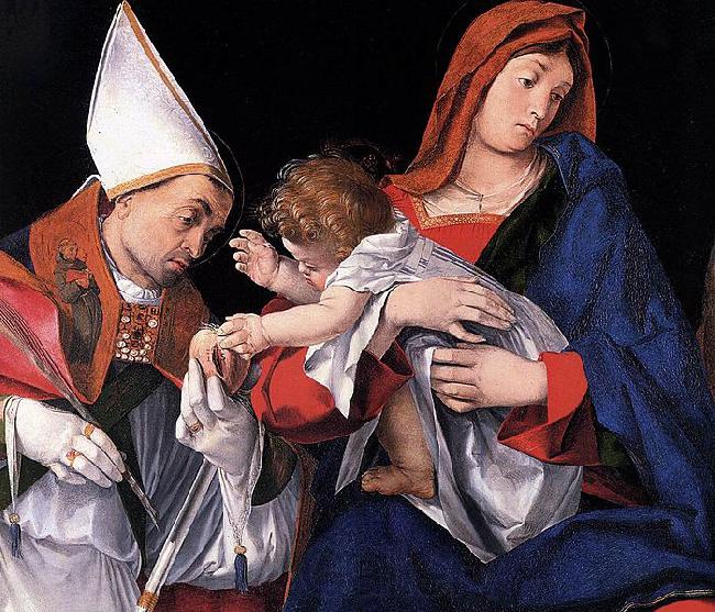 Lorenzo Lotto Madonna and Child with St Ignatius of Antioch and St Onophrius Germany oil painting art